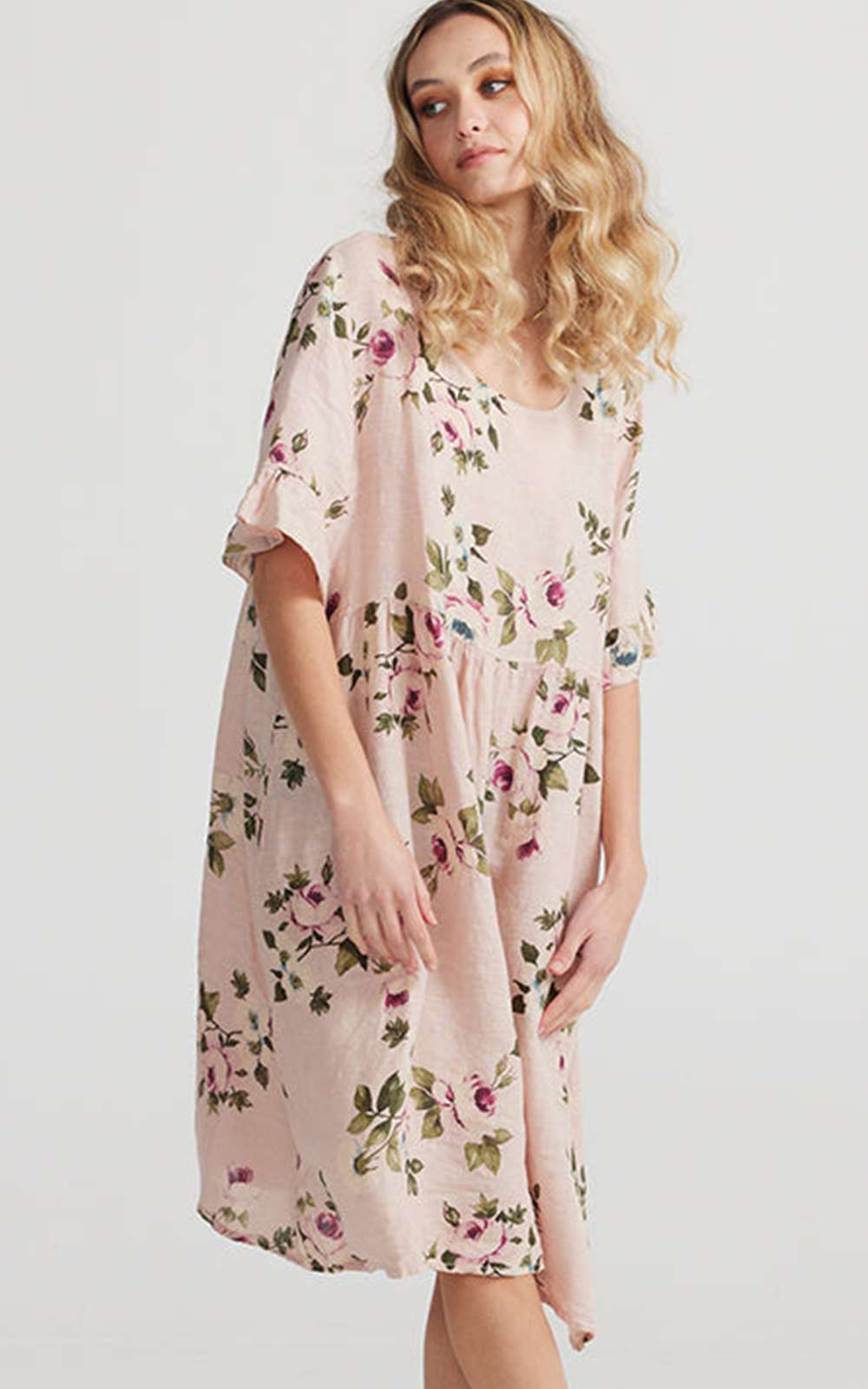 Audrey Floral Dress product photo.