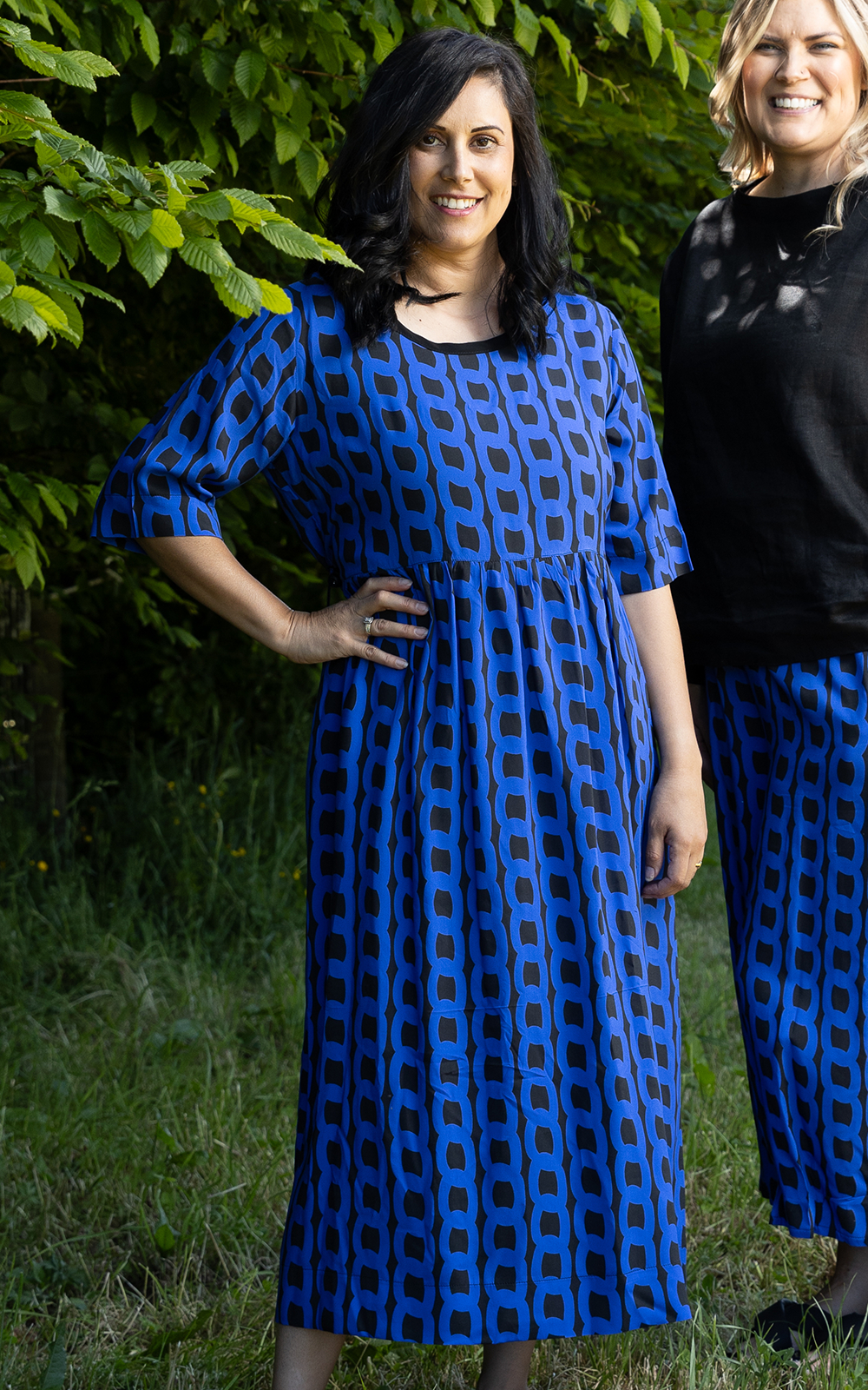 Tarbana Dress Blue Chain product photo.