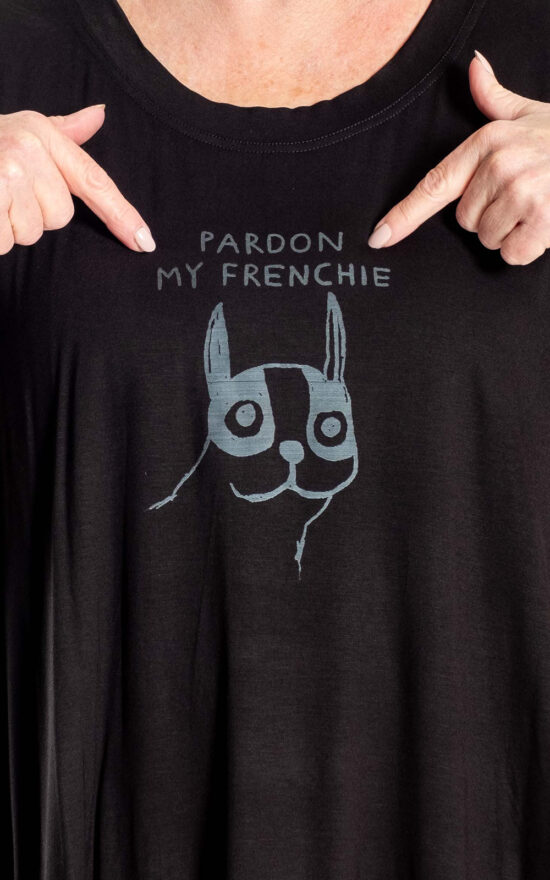 Swing Tee Frenchie product photo.