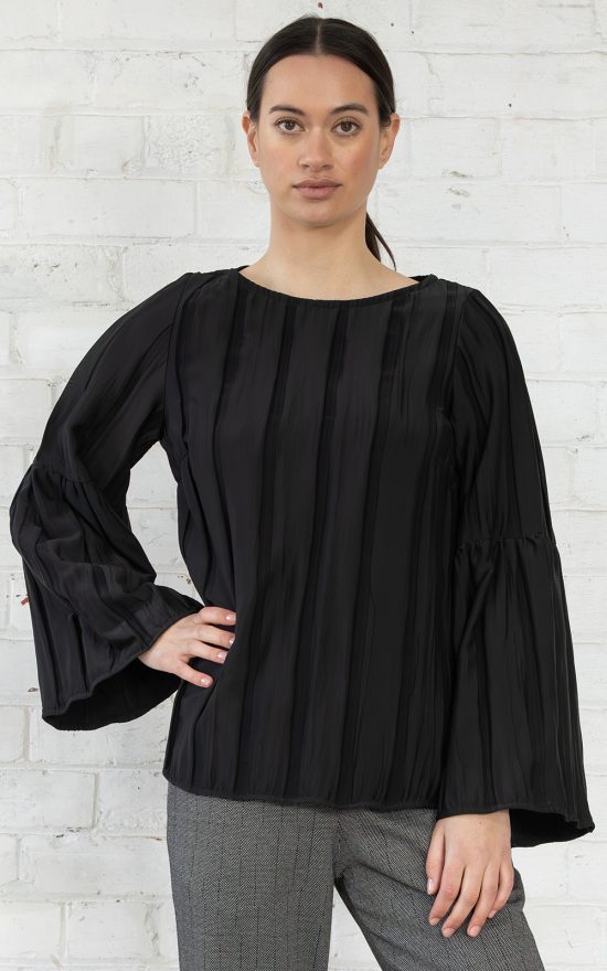 Solace Top In Black Palace product photo.