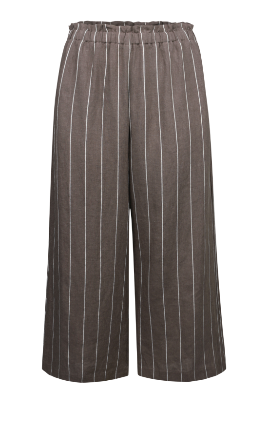 Striped Linen Pants product photo.