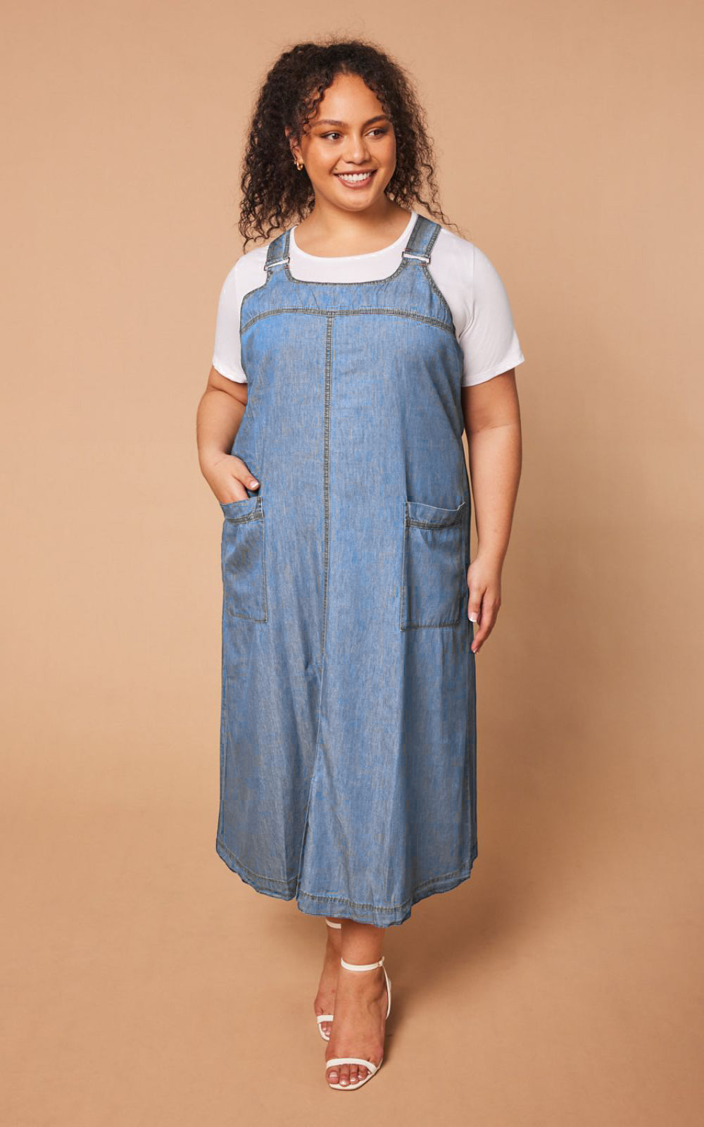 Francesca Pinafore Dress product photo.