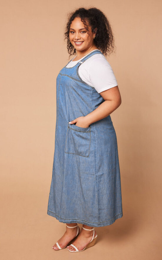 Francesca Pinafore Dress product photo.