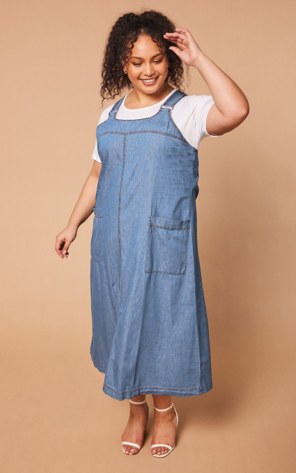 Francesca Pinafore Dress product photo.