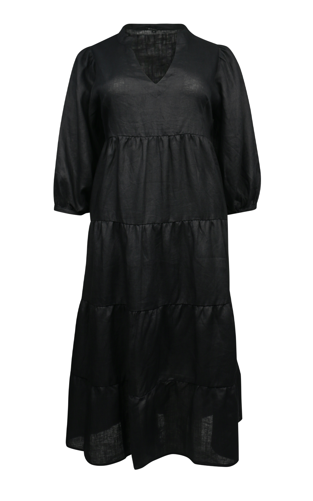 Sabre V Neck Linen Dress  product photo.