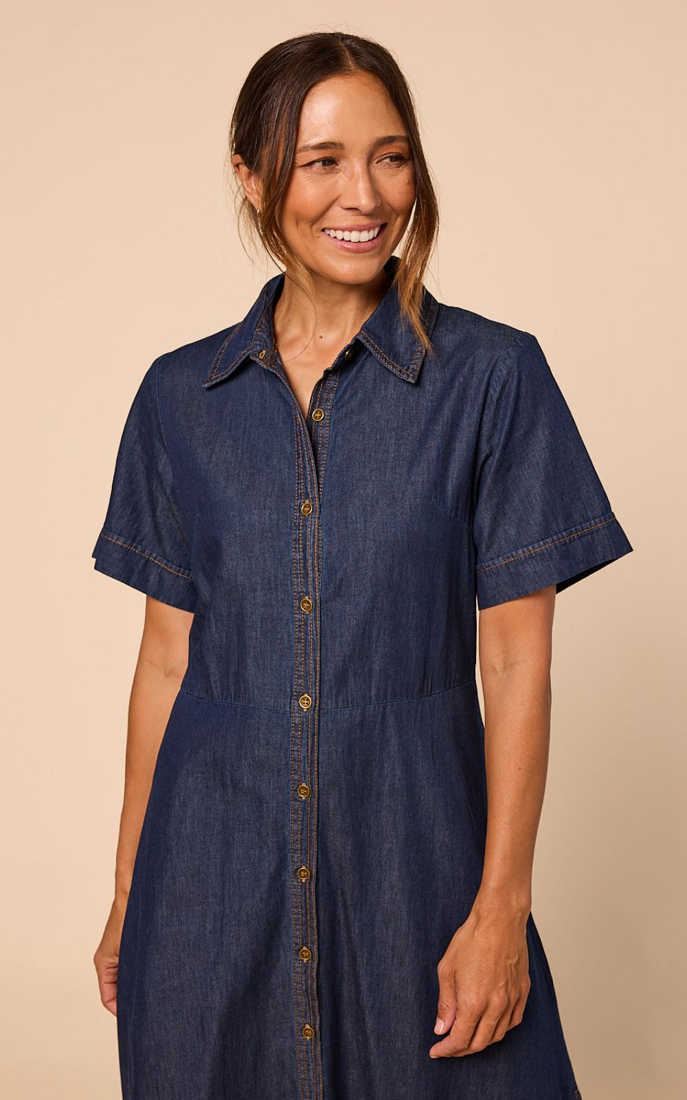 Gracie Chambray Shirt Dress