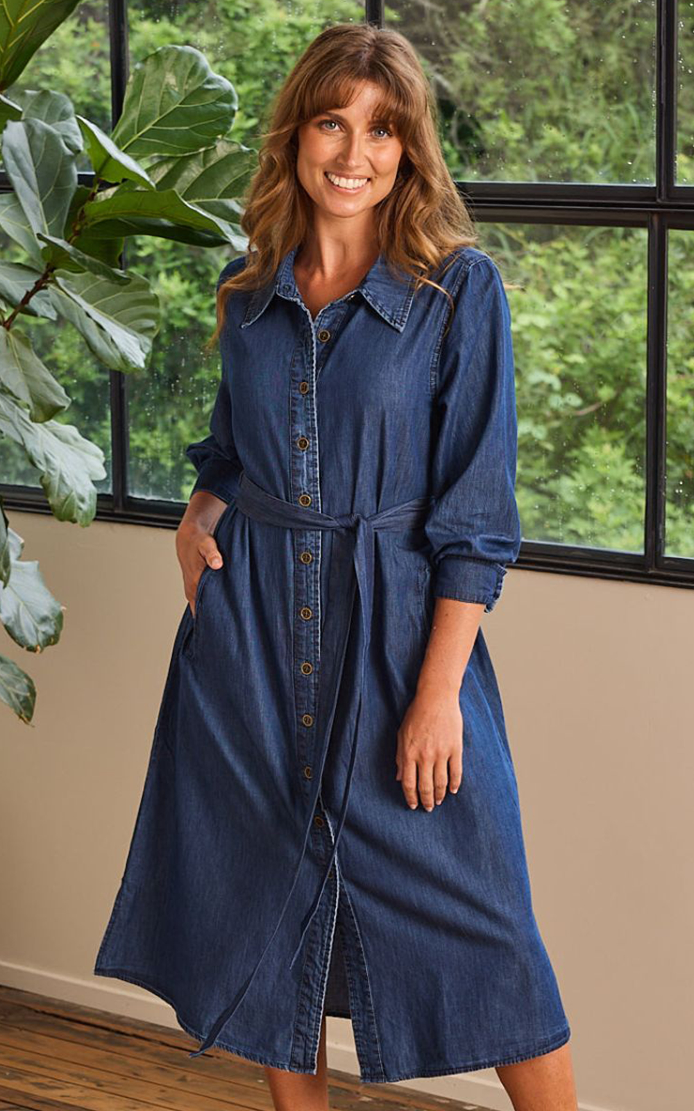 Abbey Chambray Dress product photo.