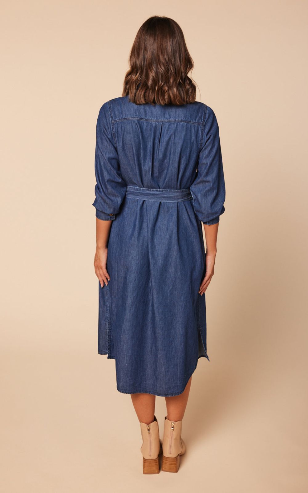 Abbey Chambray Dress product photo.