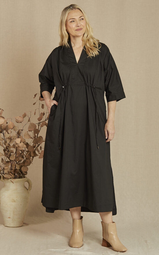 Finley Poplin Kaftan Dress product photo.