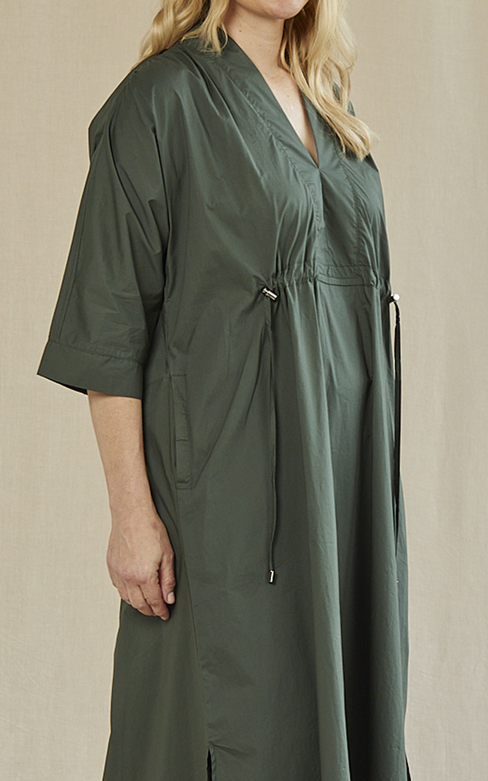 Finley Poplin Kaftan Dress product photo.