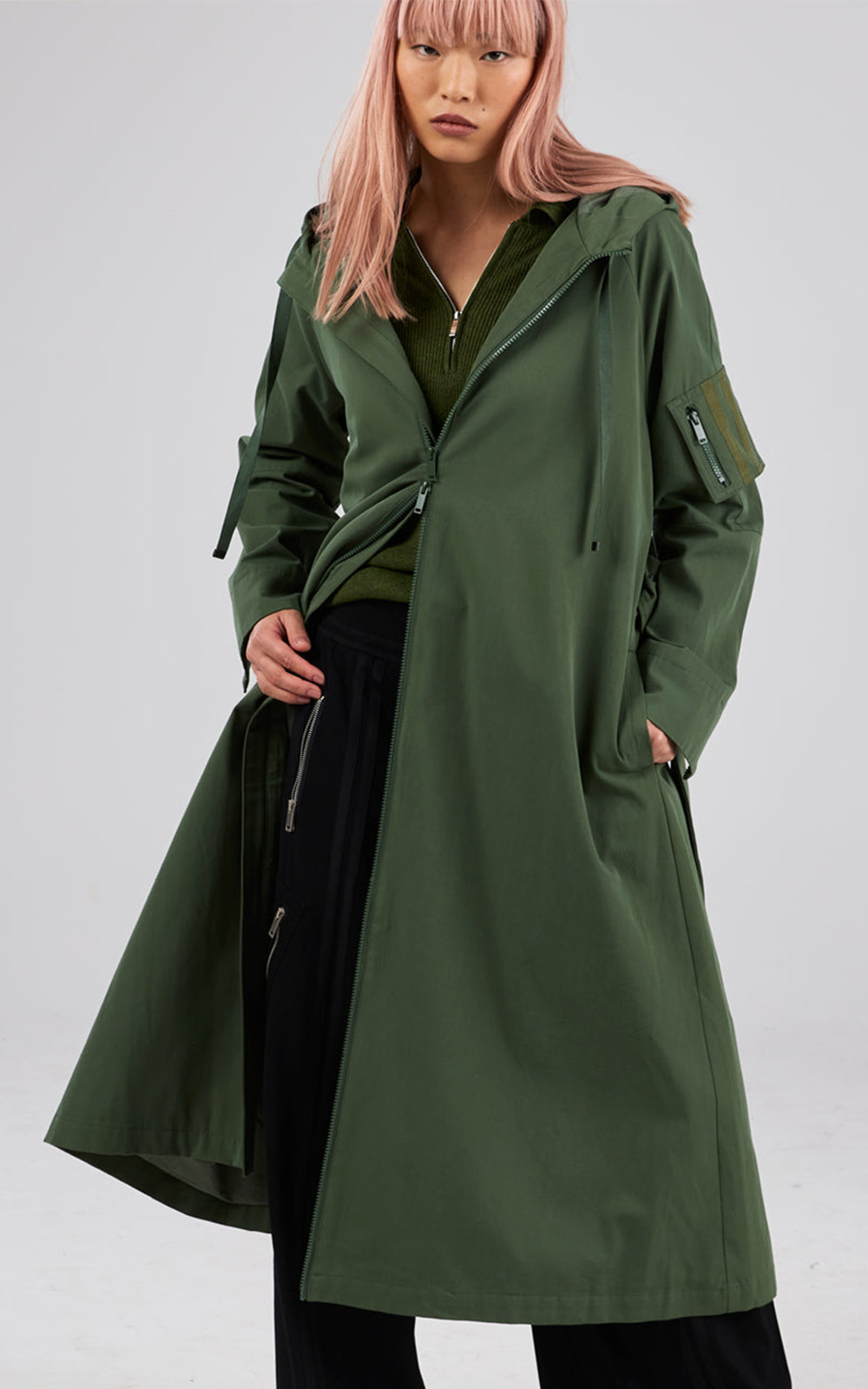 Helene Trench Coat product photo.