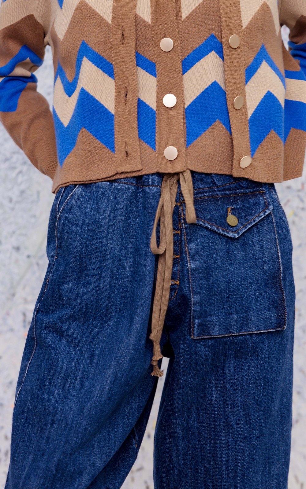 Trucker In Cotton Denim product photo.