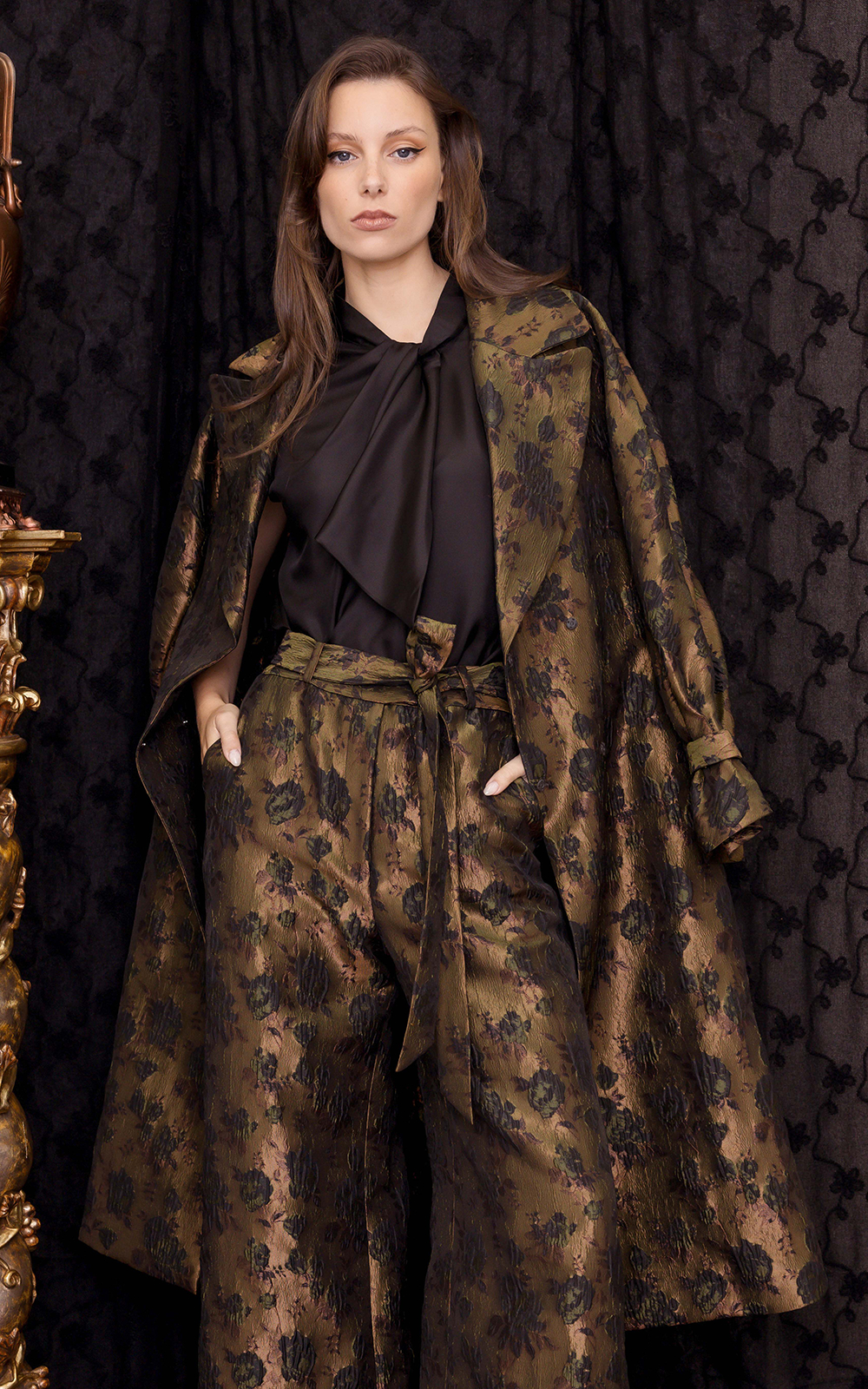 Opera Coat Rich Brocade product photo.