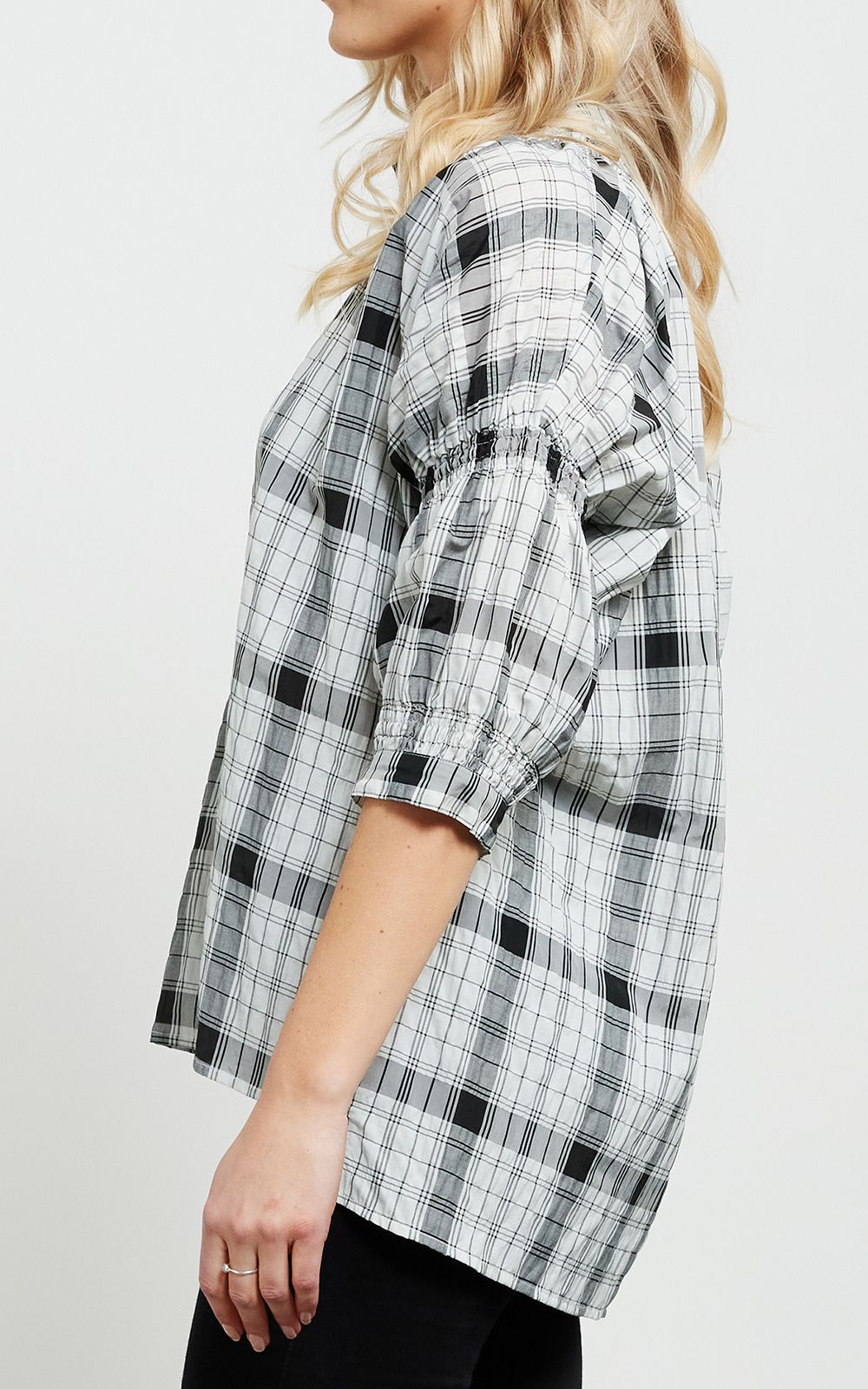 Imogen Shirt In Plaid product photo.