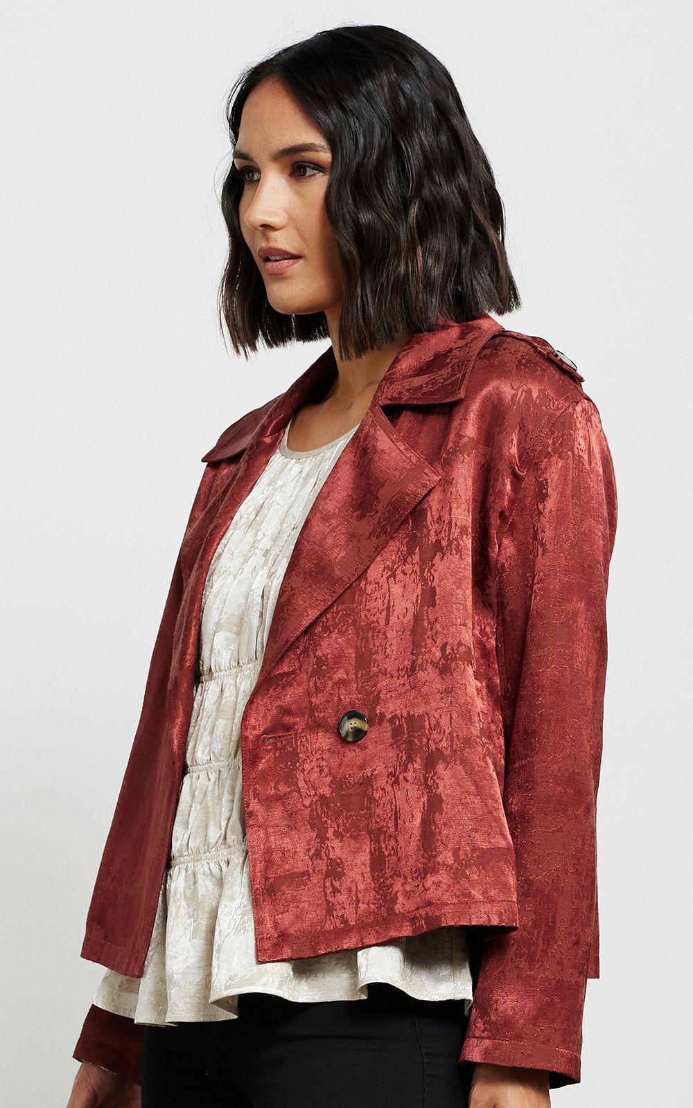 Dylan Jacket In Jacquard product photo.