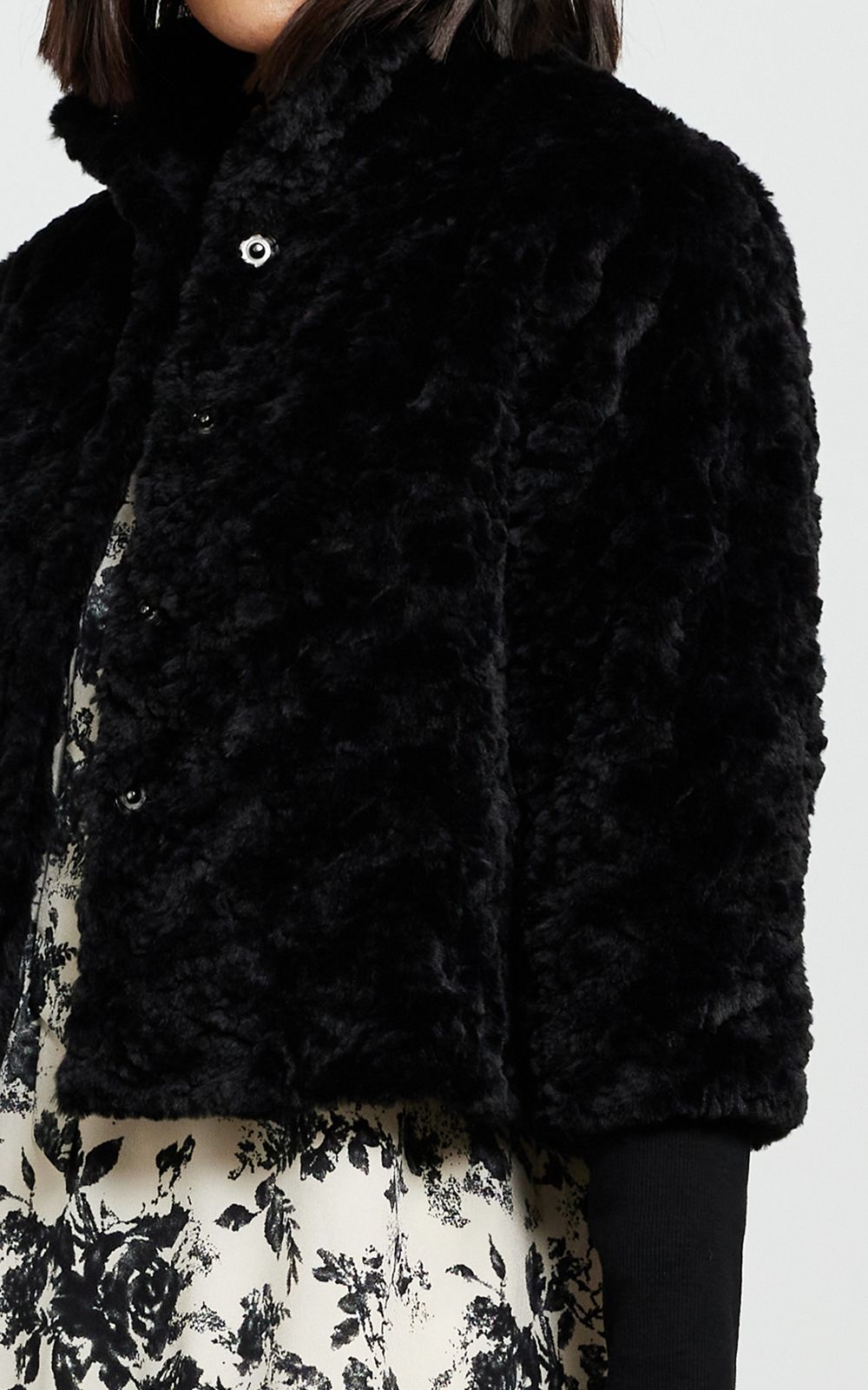 Vintage Faux Fur Jacket product photo.