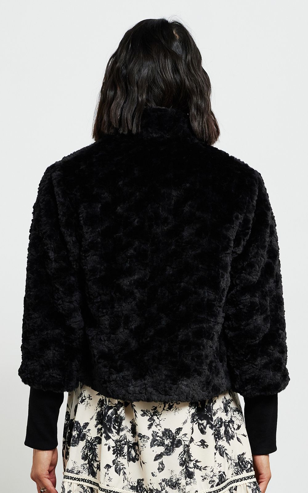 Vintage Faux Fur Jacket product photo.