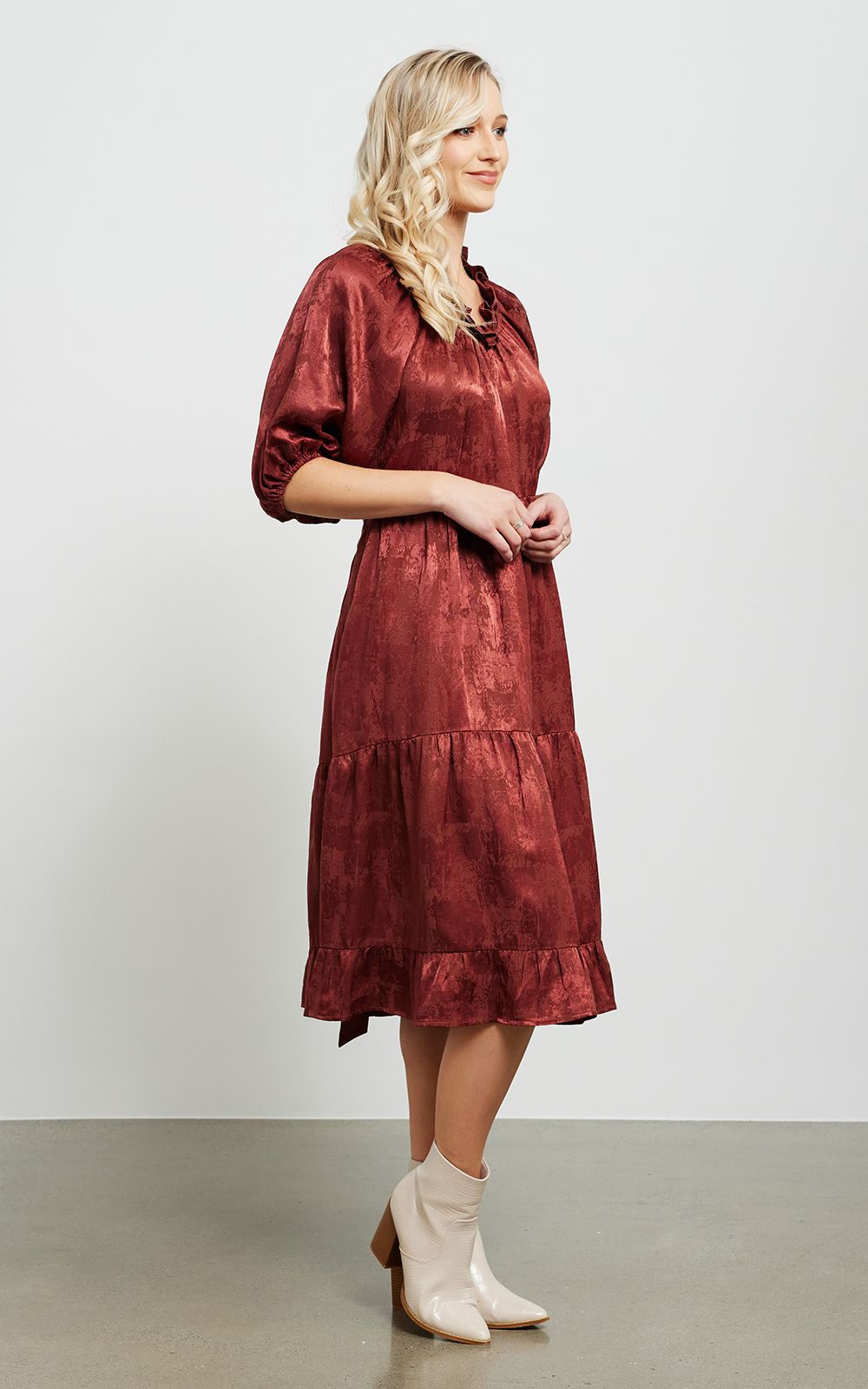 Loulou Dress In Jacquard product photo.