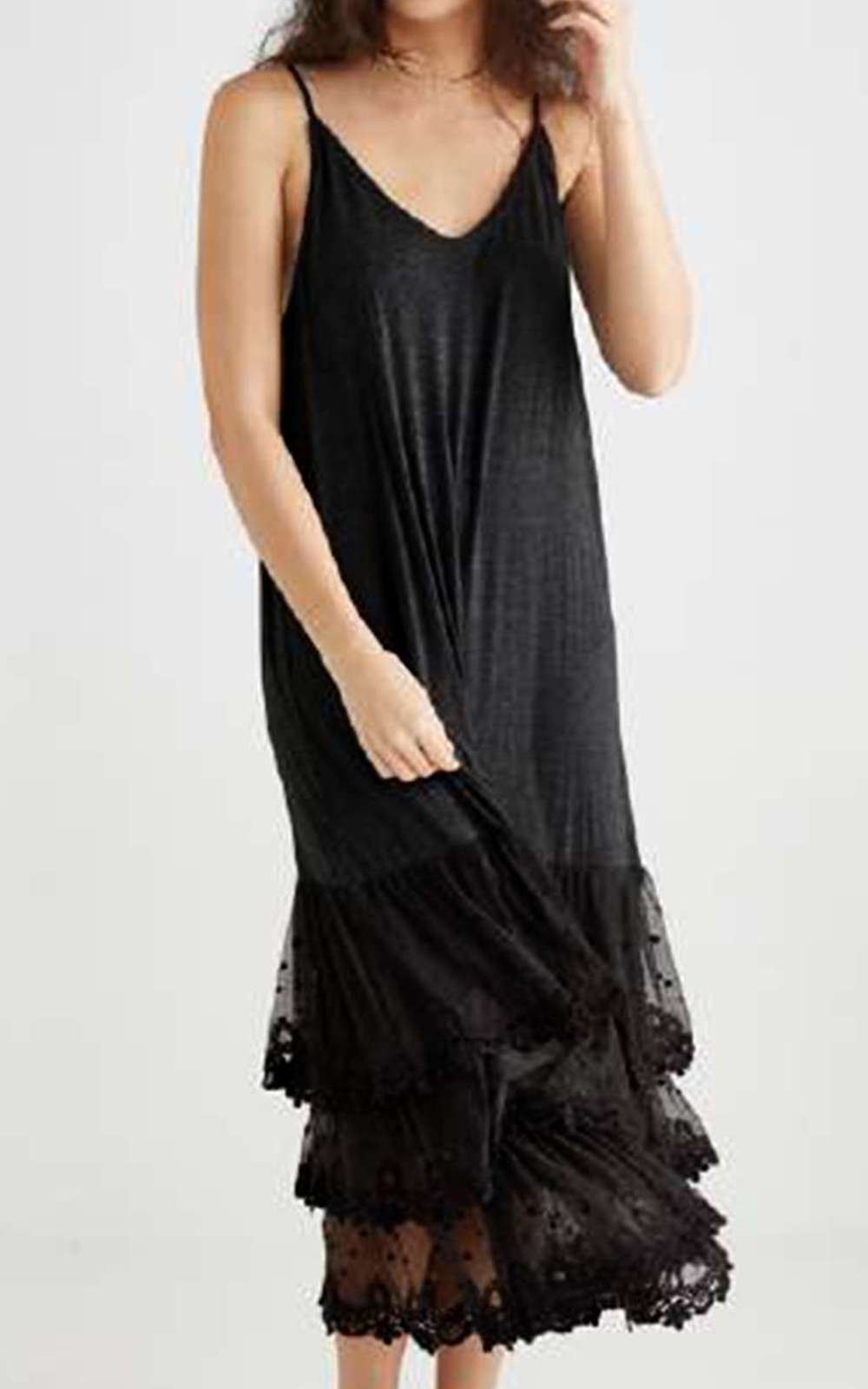 Evangeline Slip Dress product photo.