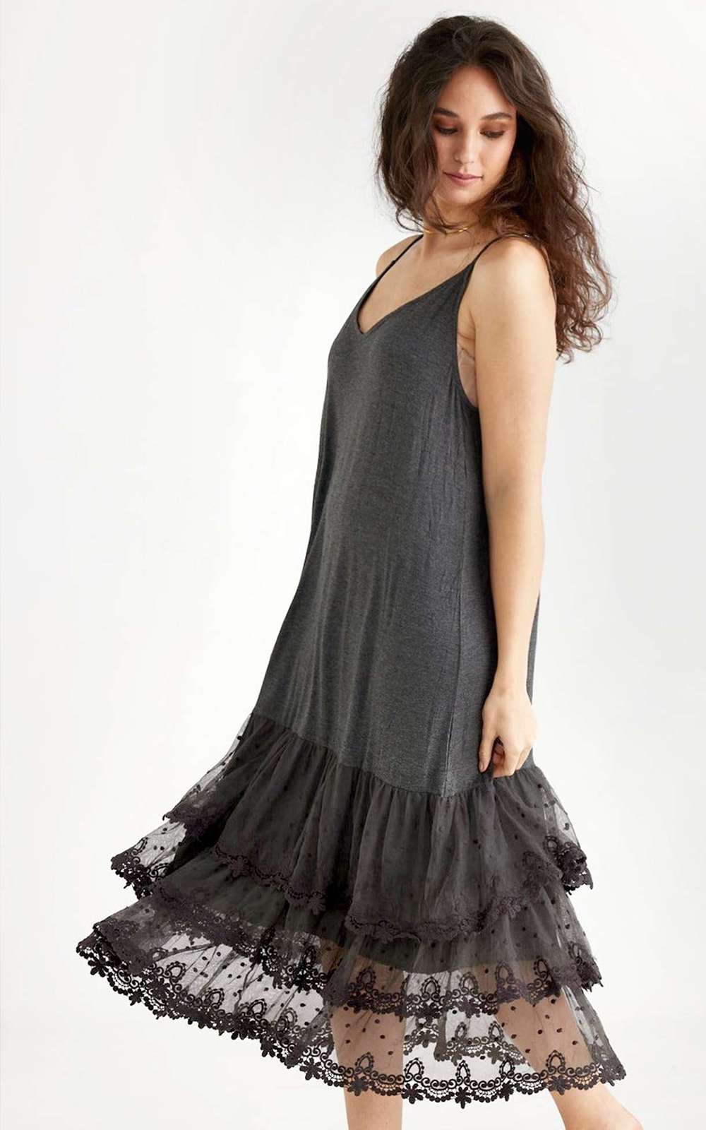 Evangeline Slip Dress product photo.