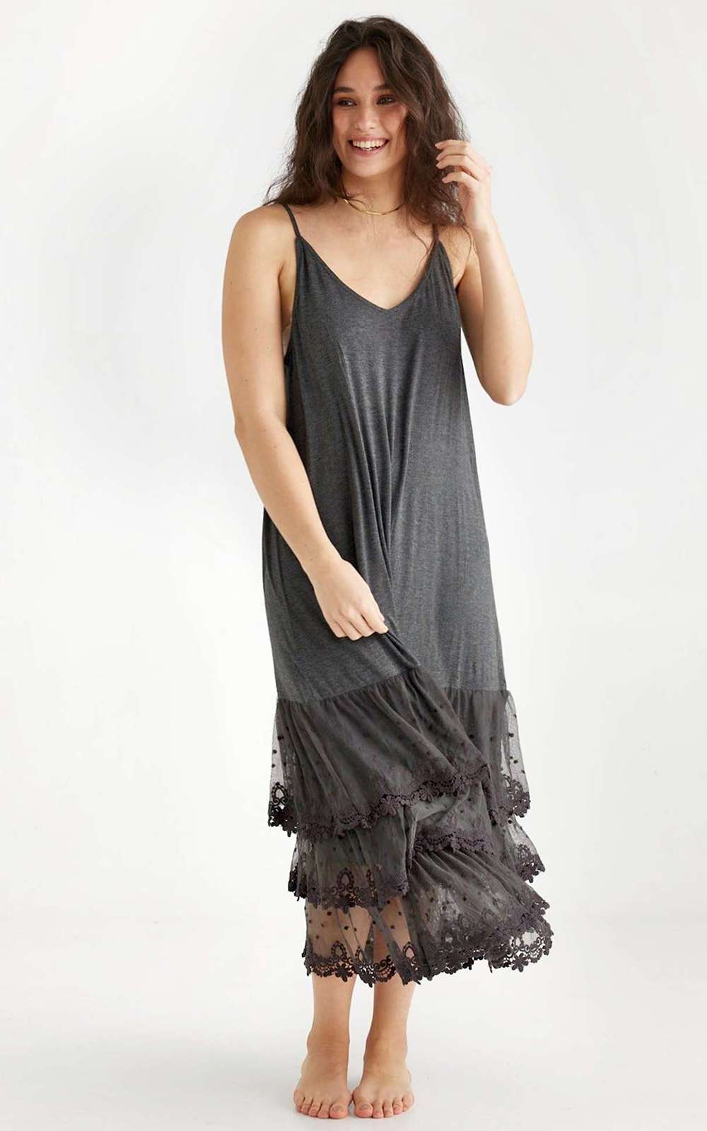 Evangeline Slip Dress product photo.