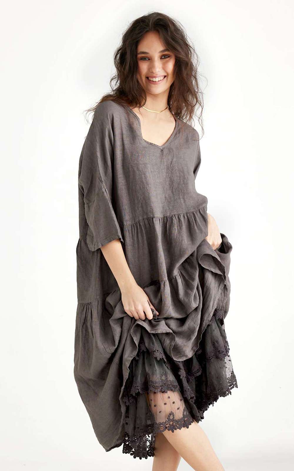 Evangeline Slip Dress product photo.