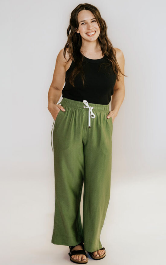 Indiana Side Stripe Wide Leg Pant  product photo.