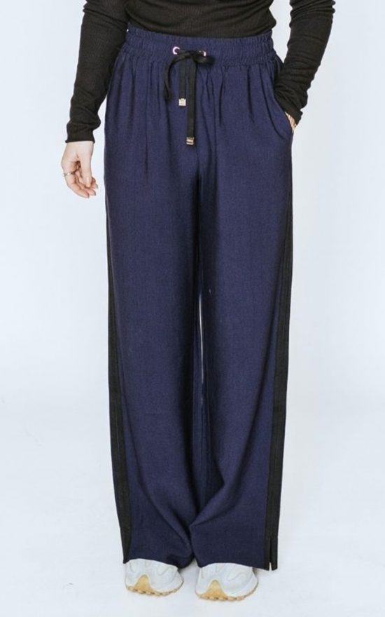 Indiana Side Stripe Wide Leg Pant  product photo.