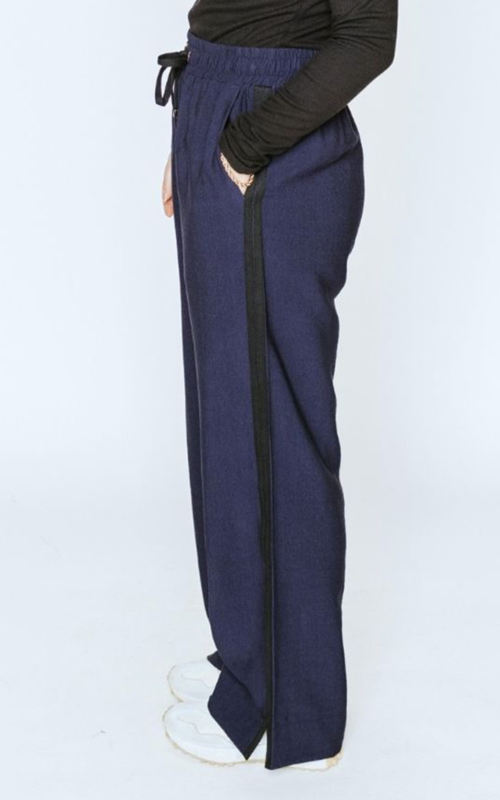 Indiana Side Stripe Wide Leg Pant  product photo.