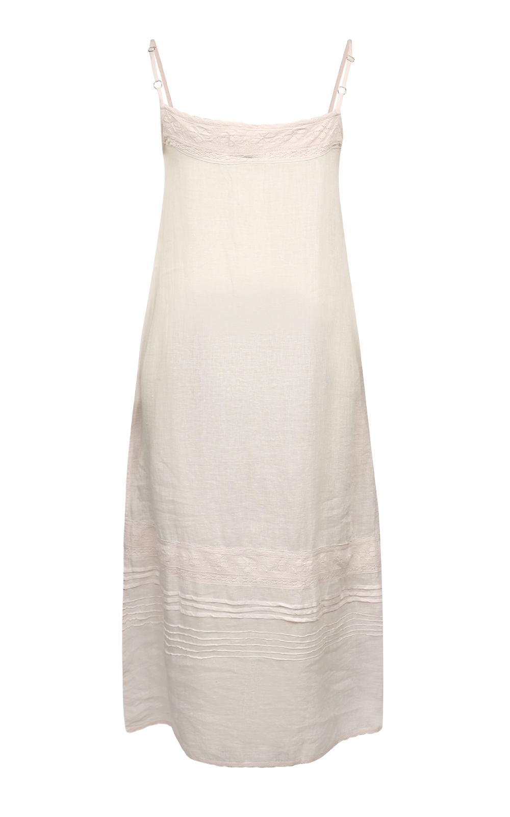 Isadore Linen Gauze And Lace Slip Dress product photo.