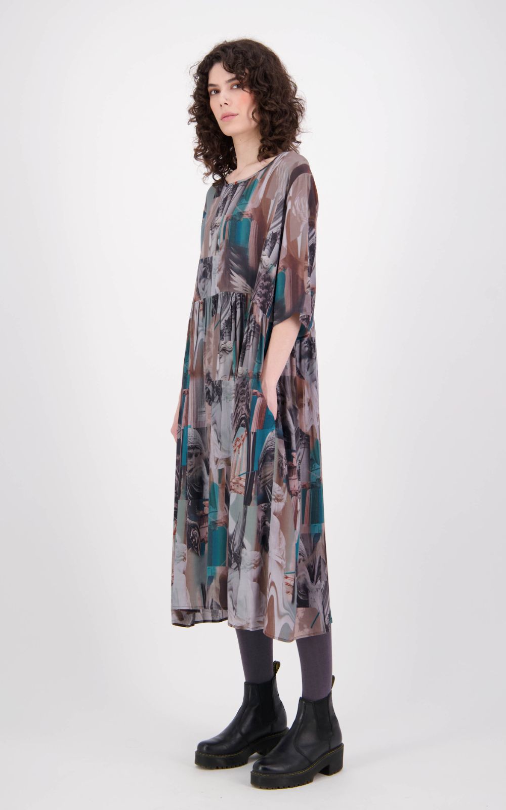 Aman Classic Print Dress product photo.