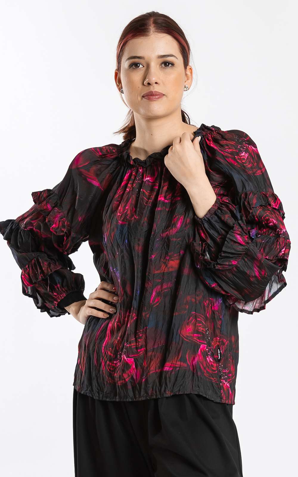 Arabella Top Cerise Reflection product photo.