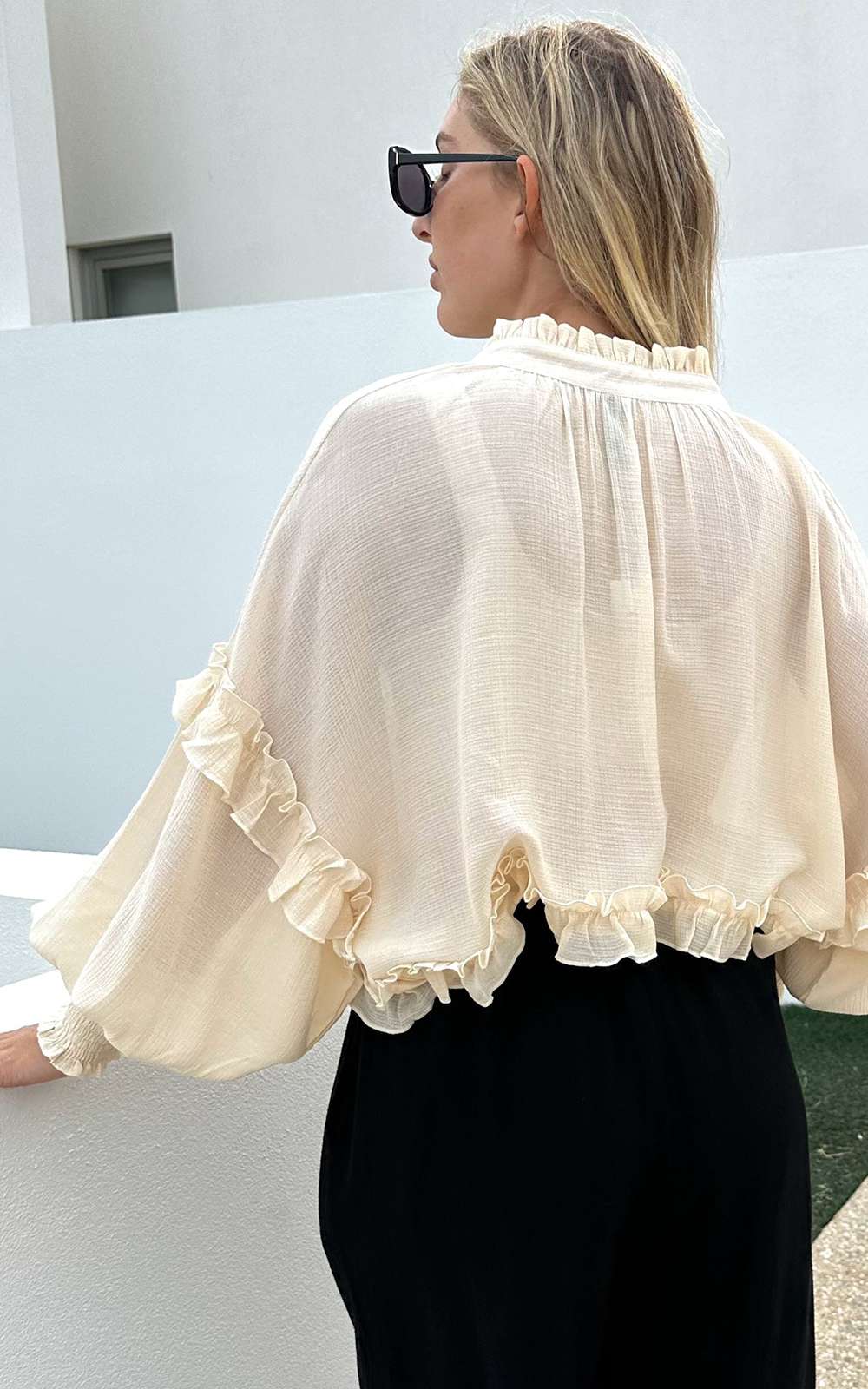 Frilled Relaxed Top product photo.