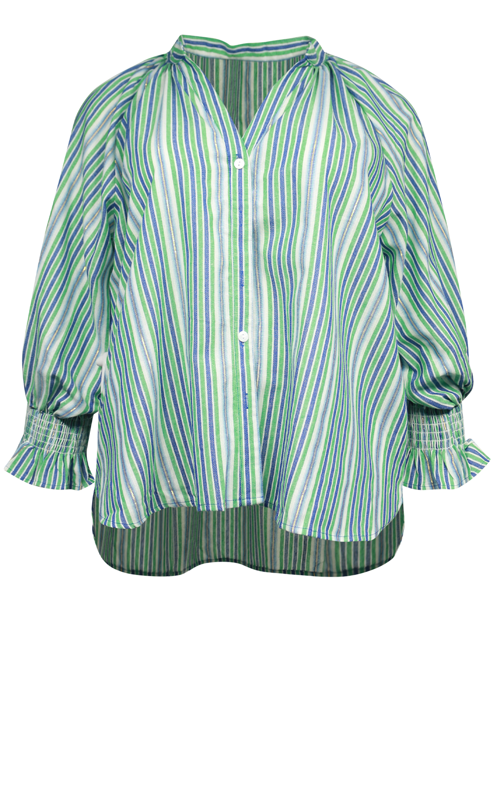 Metallic Stripe Relaxed Top product photo.