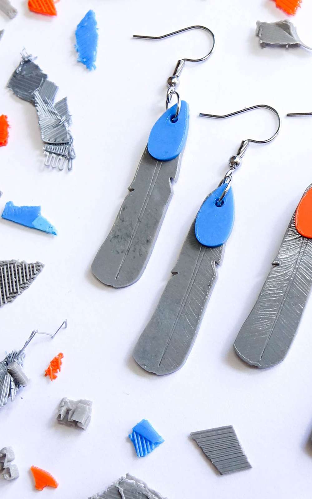 Kokako Feather Earrings product photo.