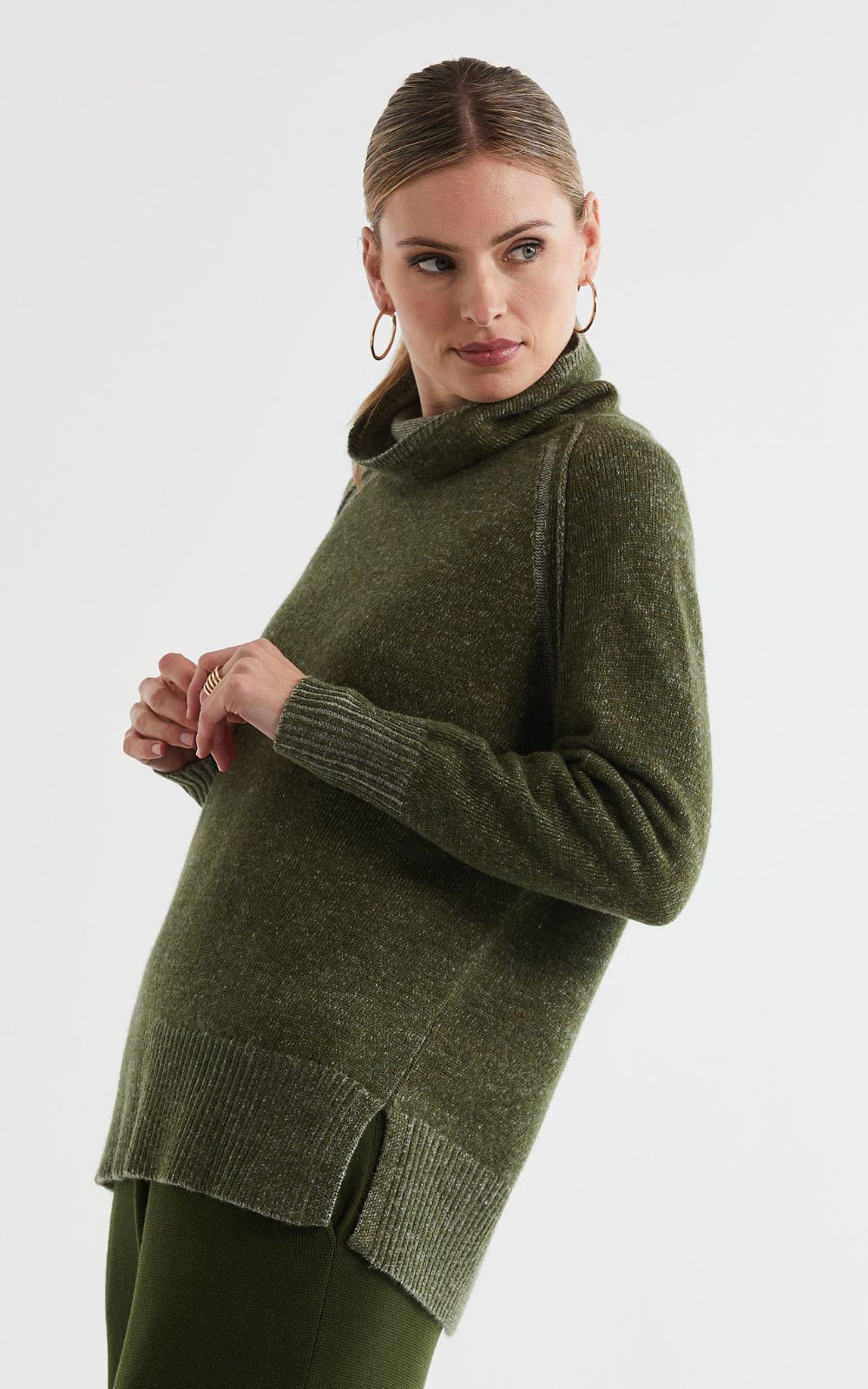 Two Tone Rollneck  product photo.