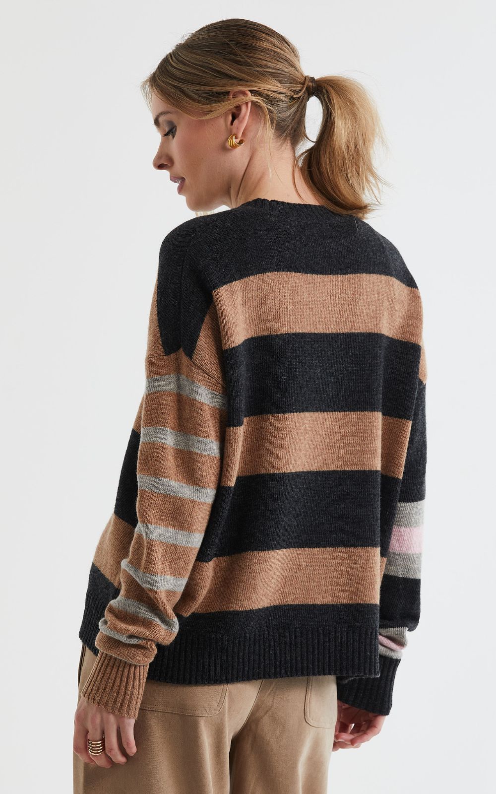 Lambswool Stripe Crew product photo.