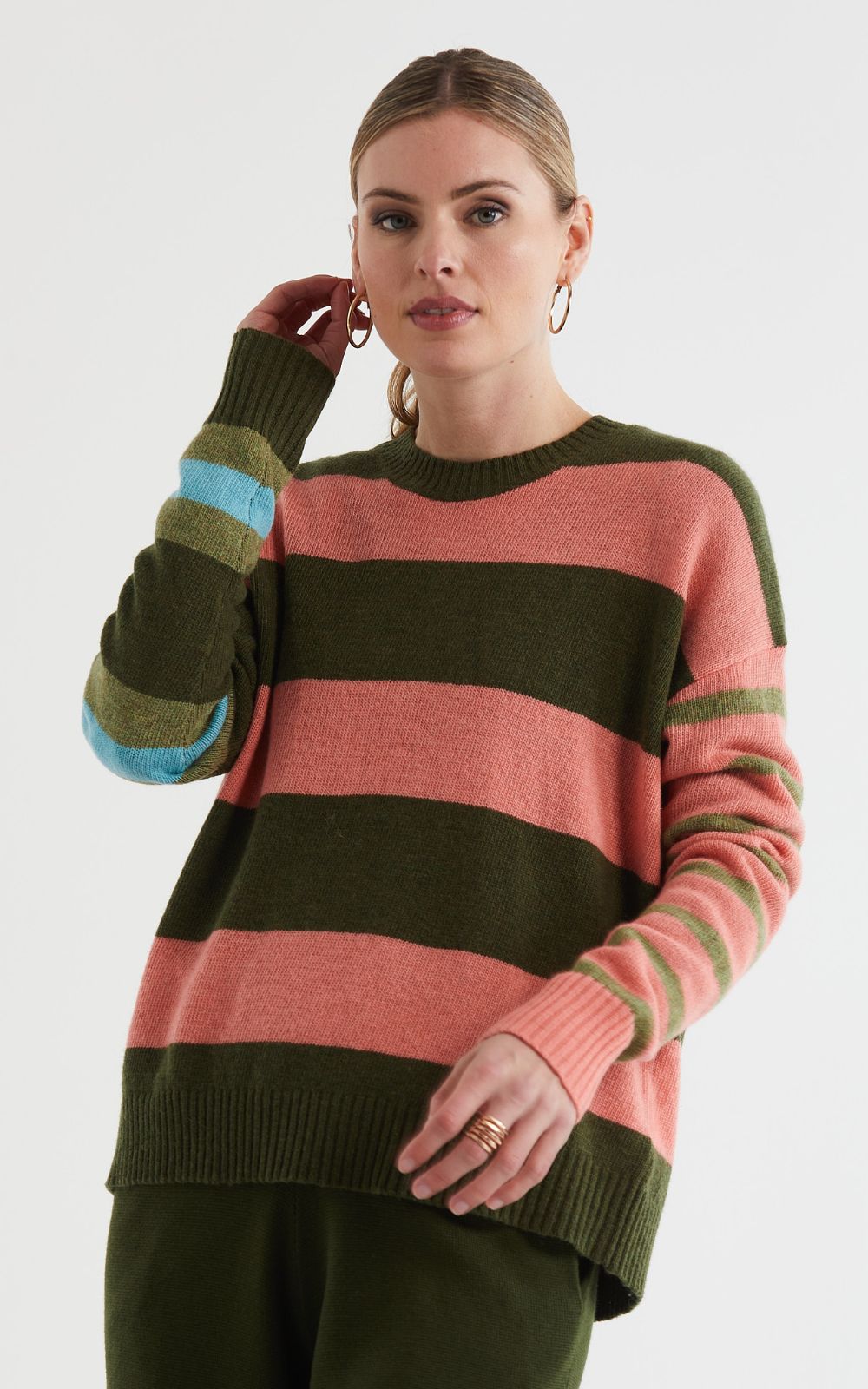 Lambswool Stripe Crew product photo.