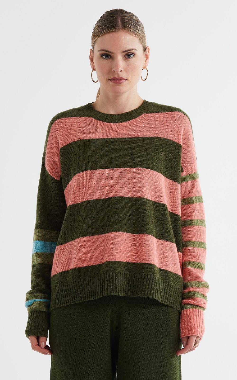 Lambswool Stripe Crew product photo.