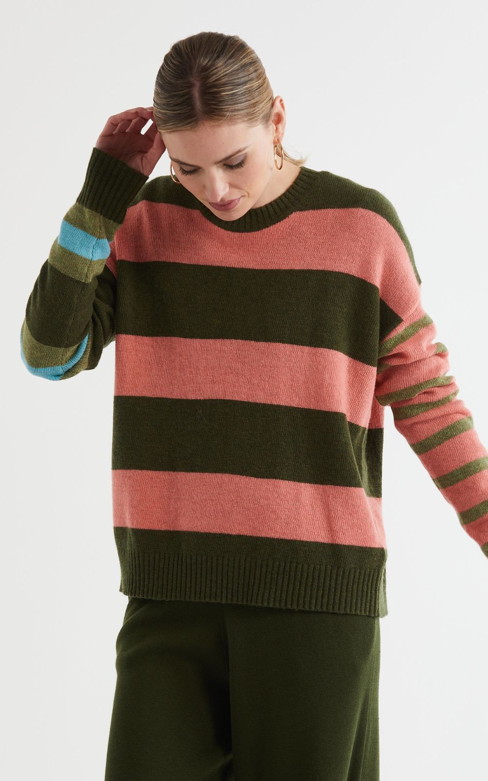 Lambswool Stripe Crew product photo.