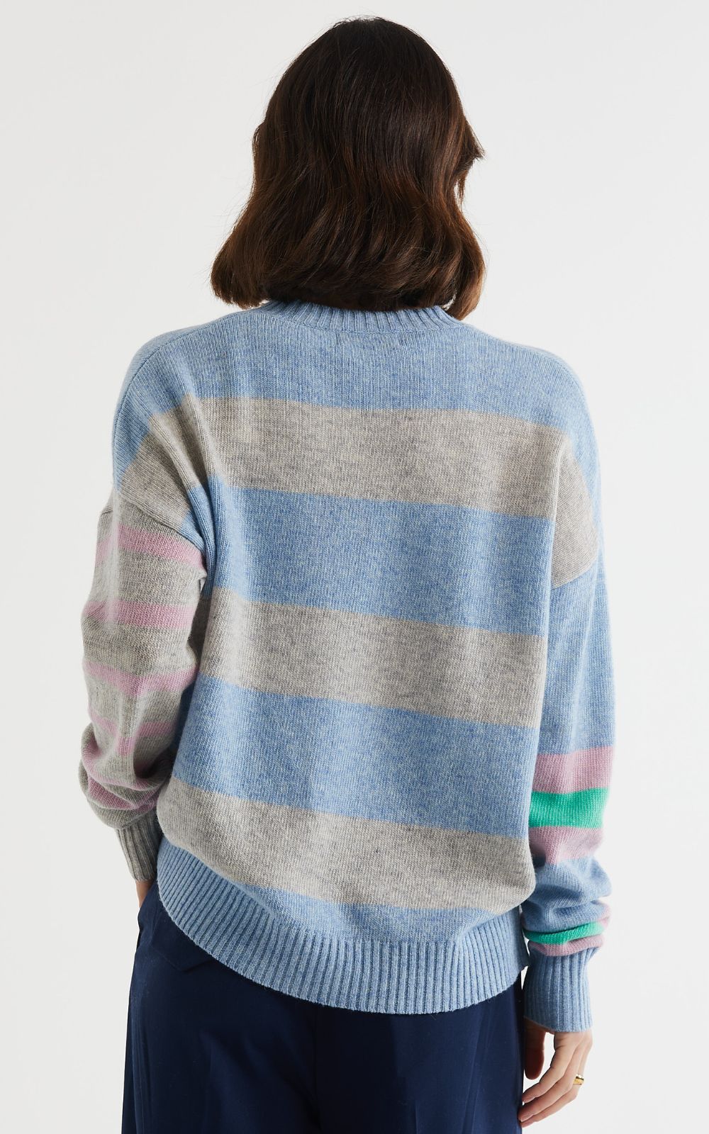 Lambswool Stripe Crew product photo.