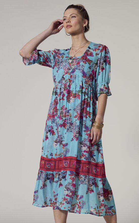 Matera Sheer Midi Dress product photo.