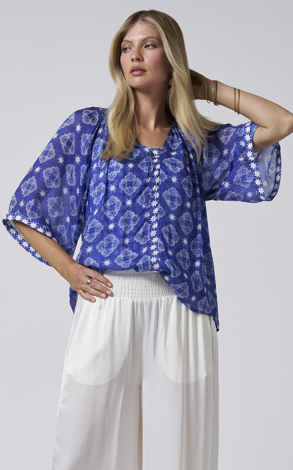 Aria Blouse product photo.