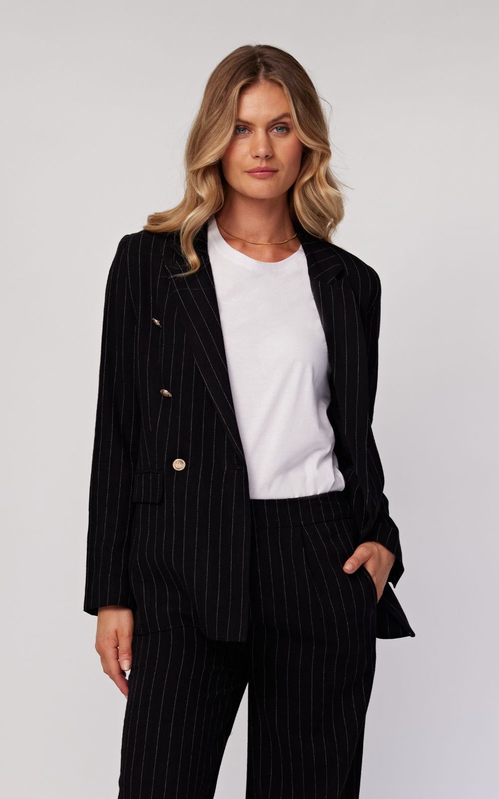 Jordon Stripe Blazer product photo.