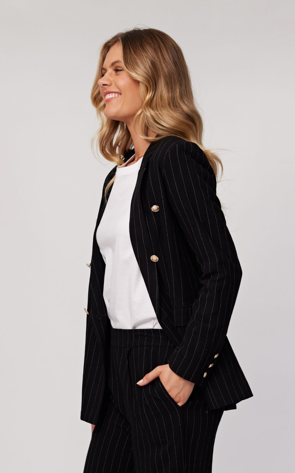 Jordon Stripe Blazer product photo.