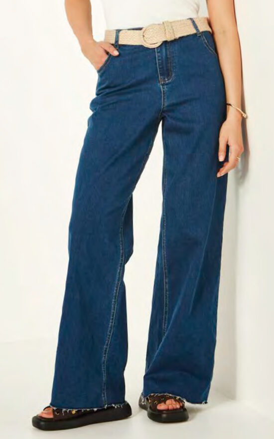 Carla Wide Leg Jean product photo.