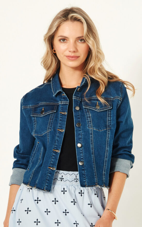 Selina Denim Jacket product photo.