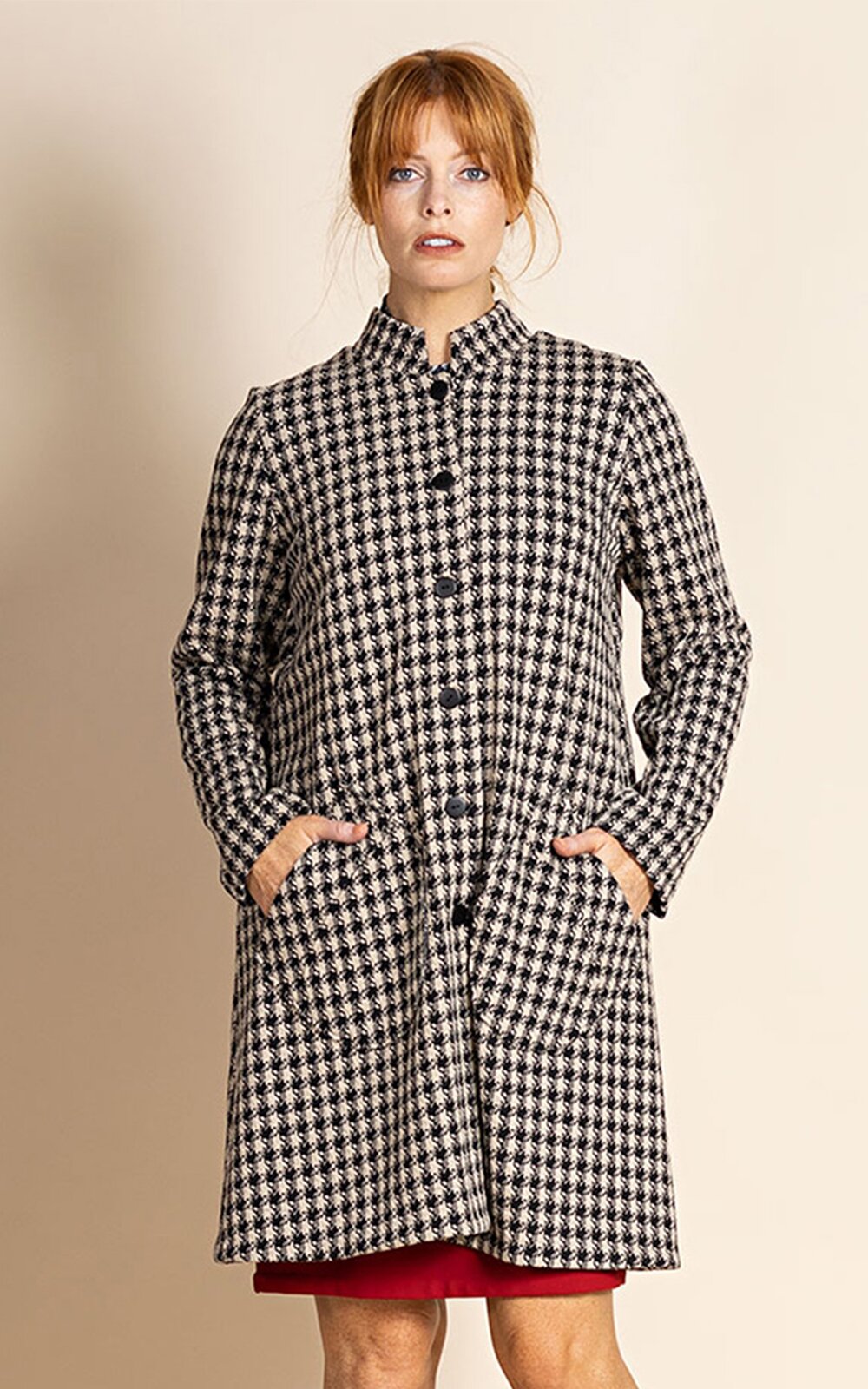 Houndstooth Merchant Coat product photo.