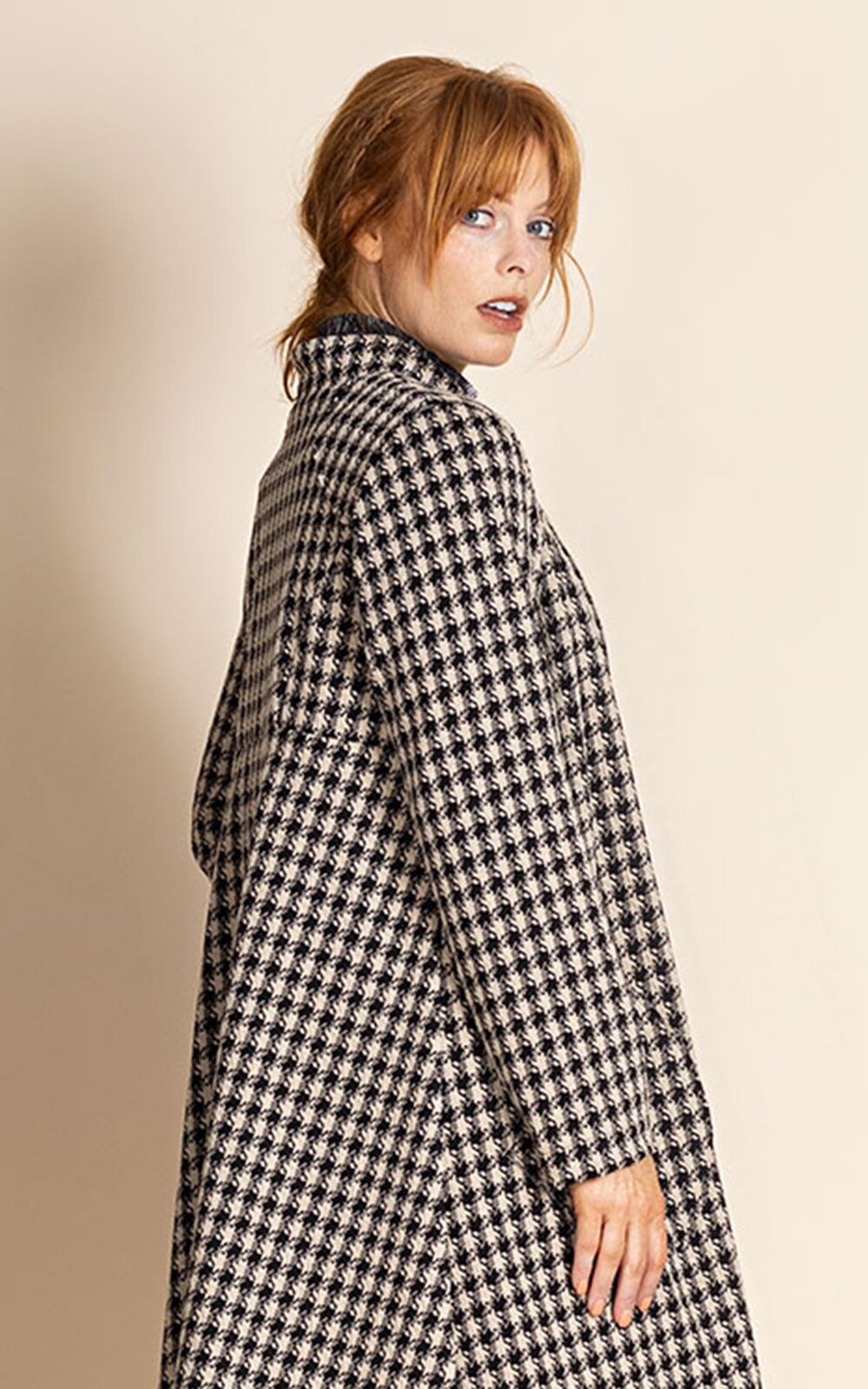 Houndstooth Merchant Coat product photo.