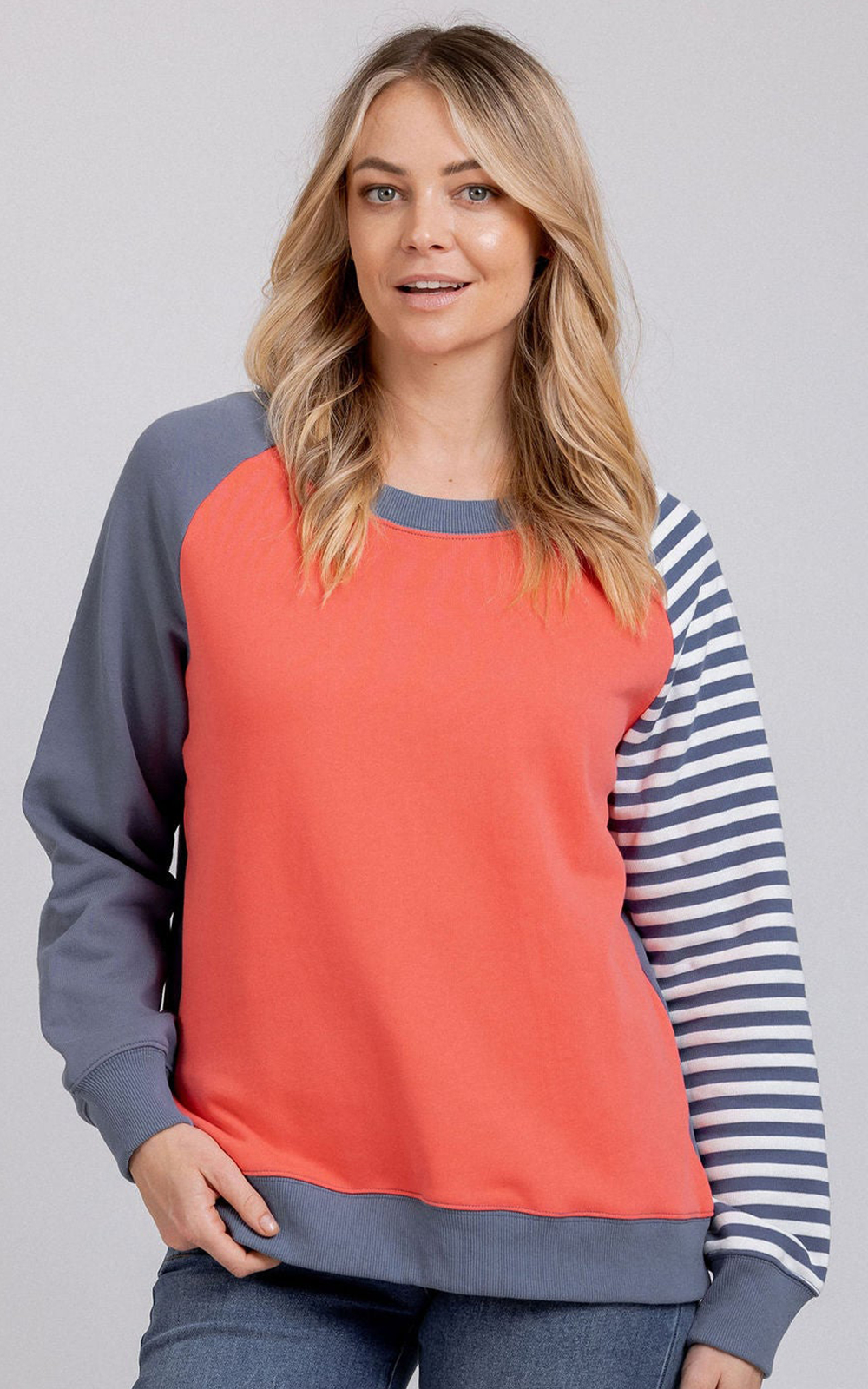 Maeve Sweat With Stripe product photo.